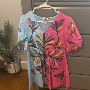 QUEEN OF SPARKLES Colorful Sequin Mini Dress